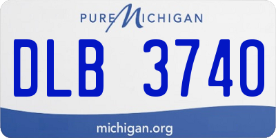 MI license plate DLB3740