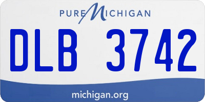 MI license plate DLB3742