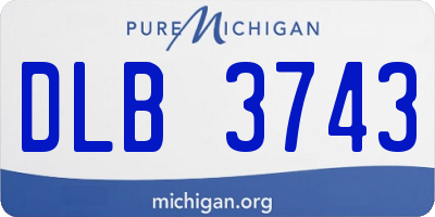 MI license plate DLB3743