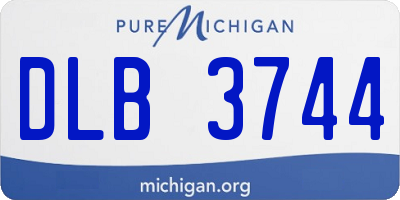 MI license plate DLB3744