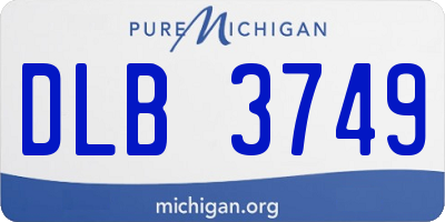 MI license plate DLB3749