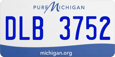 MI license plate DLB3752