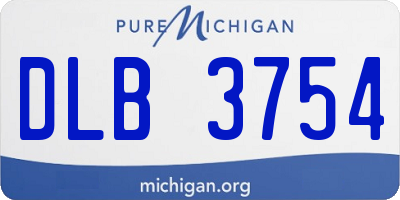 MI license plate DLB3754