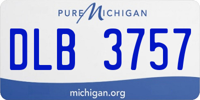 MI license plate DLB3757