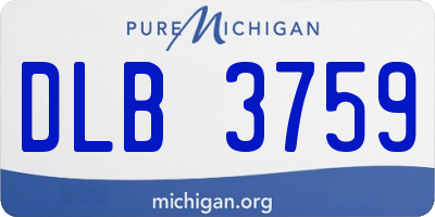 MI license plate DLB3759