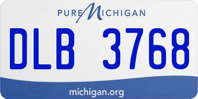 MI license plate DLB3768