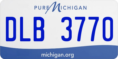 MI license plate DLB3770