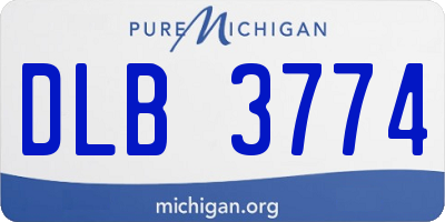 MI license plate DLB3774