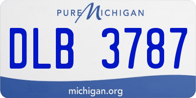 MI license plate DLB3787