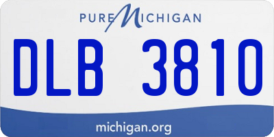 MI license plate DLB3810