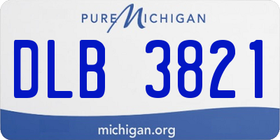 MI license plate DLB3821