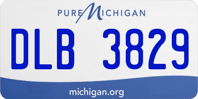 MI license plate DLB3829