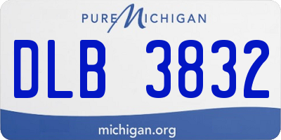 MI license plate DLB3832