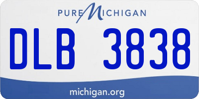 MI license plate DLB3838