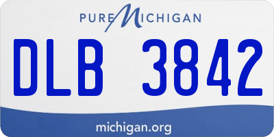 MI license plate DLB3842