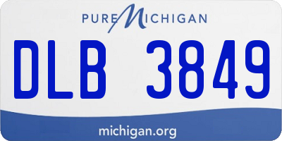 MI license plate DLB3849