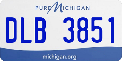 MI license plate DLB3851