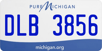 MI license plate DLB3856