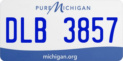 MI license plate DLB3857