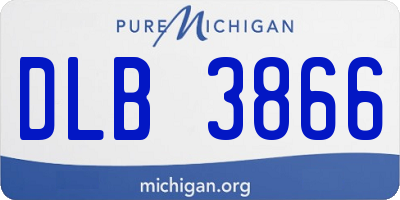 MI license plate DLB3866