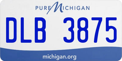MI license plate DLB3875