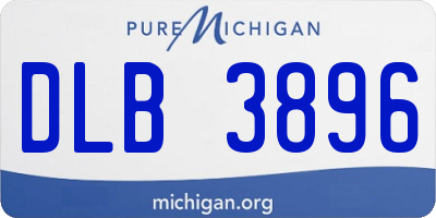 MI license plate DLB3896