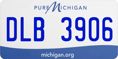 MI license plate DLB3906