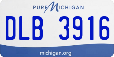 MI license plate DLB3916