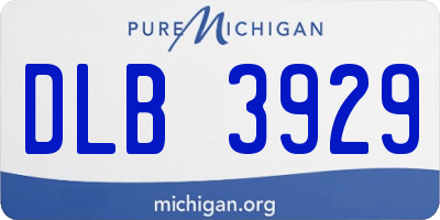 MI license plate DLB3929