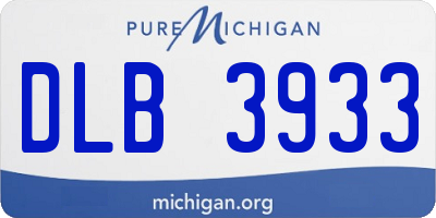 MI license plate DLB3933