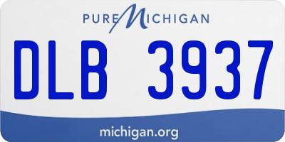 MI license plate DLB3937
