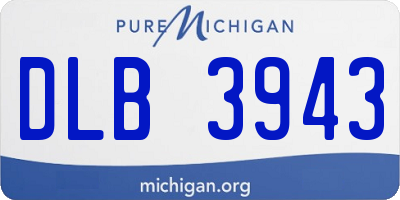 MI license plate DLB3943