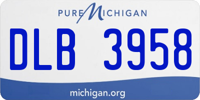 MI license plate DLB3958