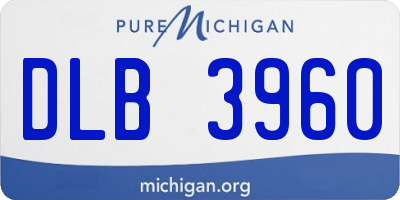 MI license plate DLB3960