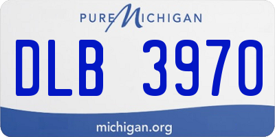 MI license plate DLB3970