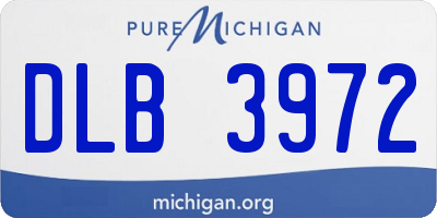 MI license plate DLB3972