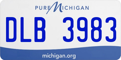 MI license plate DLB3983