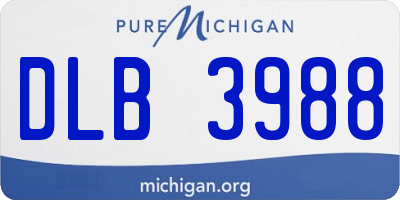 MI license plate DLB3988