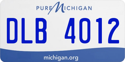 MI license plate DLB4012