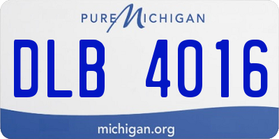 MI license plate DLB4016