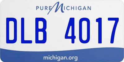 MI license plate DLB4017