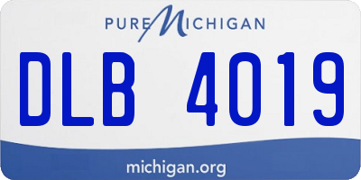 MI license plate DLB4019