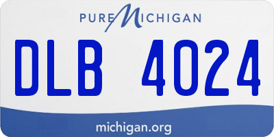 MI license plate DLB4024