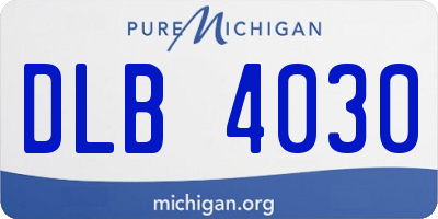 MI license plate DLB4030