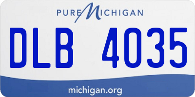 MI license plate DLB4035