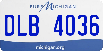 MI license plate DLB4036