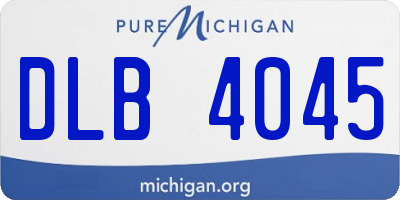 MI license plate DLB4045