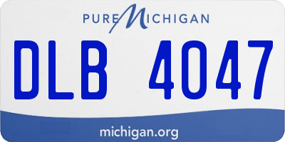 MI license plate DLB4047