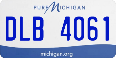 MI license plate DLB4061