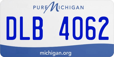 MI license plate DLB4062